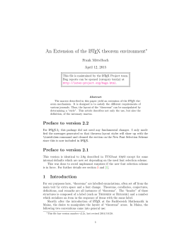An Extension of the LaTeX theorem environment
