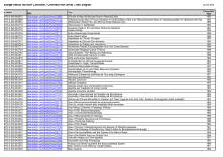 Karger eBook Archive Collection / Overview Non