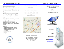 Brochure Solar Photovoltaic Installer