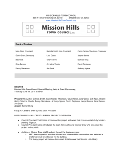 2014.06.12 Special Meeting - Mission Hills Town Council