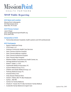 MSSP Public Reporting