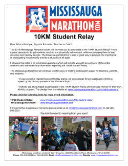 Information Package - Mississauga Marathon