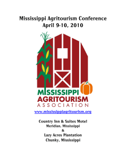 Mississippi Agritourism Conference April 9