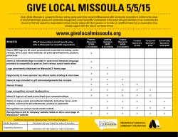 Give local missoula 5/5/15 - Missoula Community Foundation