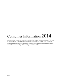to consumer information - Missouri College of Cosmetology