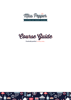 Course Guide - Miss Pepper | Australian Nanny School