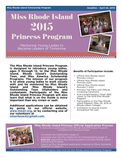 Miss RI Princess Program Application