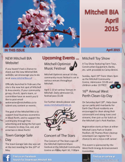 Mitchell BIA Newsletter April 2015