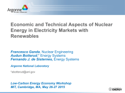 Economic and Technical Aspects of Nuclear Energy in Electricity