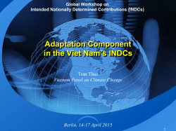 Adaptation Components in INDCs - International Partnership on