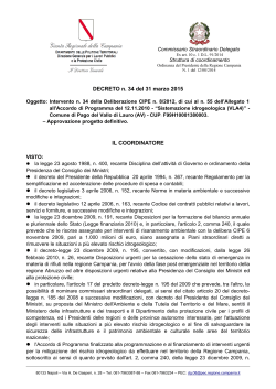 Decreto n. 34 del 31 marzo 2015 - Commissario Straordinario