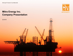 Mitra Energy Inc. Company Presentation