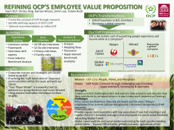 REFINING OCP`S EMPLOYEE VALUE PROPOSITION