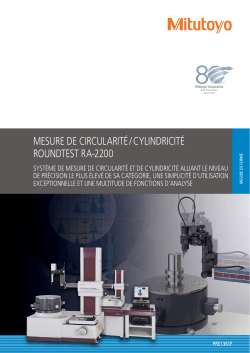 mesure de circularitÃ© / cylindricitÃ© roundtest ra-2200