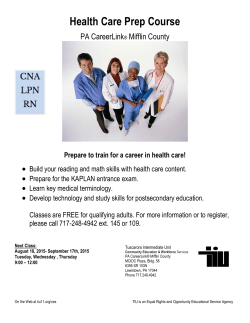 Health Care Prep Class Winter Flyer 2015.docx