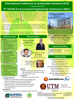 International Conference on Sustainable Initiatives (ICSI) 8th