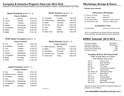Company & Intensive Program Class List
