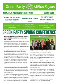 to read the newsletter - Milton Keynes Green Party