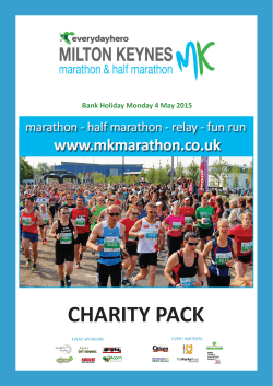 The Milton Keynes Marathon 2015 Charity Pack