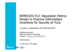 REMEDI3S-TLD: Reputation Metrics Design to