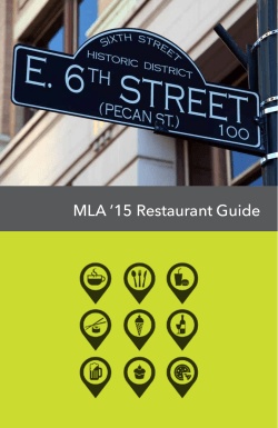 MLA `15 Restaurant Guide