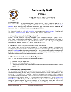 Community First! Village FAQs