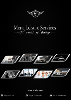 +44(0) 207 900 60 63 - Mena Leisure Services
