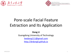 Pore-scale Facial Feature Extraction and Its Application