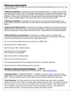 Monday email 3-30-15 - Maple Mountain High School