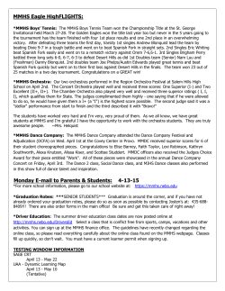 Monday email 4-13-15 - Maple Mountain High School