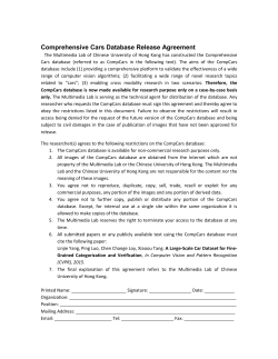 Comprehensive Cars Database Release Agreement