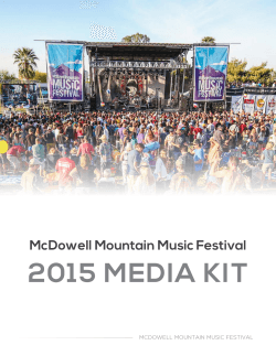 2015 MEDIA KIT - McDowell Mountain Music Festival