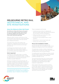 Geotechnical and site investigations