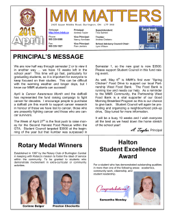 MM Matters Newsletter - MM Robinson High School