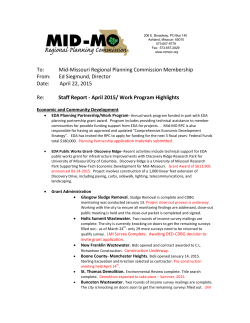 April 2015 Staff Report - Mid-Missouri Regional Planning Commission