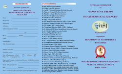 Conference Brochure - Maharishi Markandeshwar University
