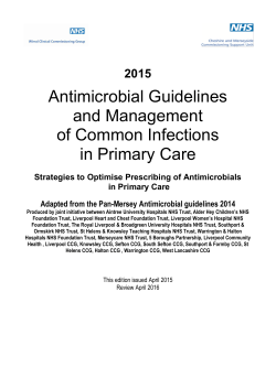 Antimicrobial Guide and Management of Common Infections in