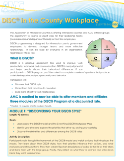 DiSCÂ® in the County Workplace - Association of Minnesota Counties