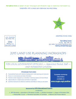 to the 2015 Land Use Workshops brochure.