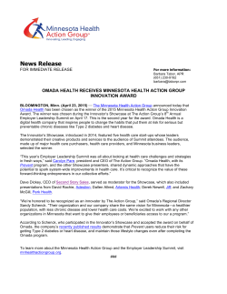 News Release - Minnesota Health Action Group