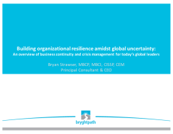 ISSA SEAG - Building Organizational Resilience - March