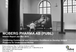 Presentation - Moberg Pharma