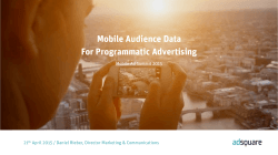 Mobile Audience Data For Programmatic Advertising