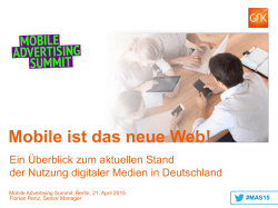 Mobile ist das neue Web! - Mobile Advertising Summit
