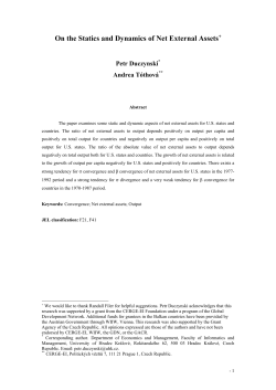 On the Statics and Dynamics of Net External Assets