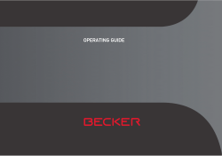 OPERATING GUIDE