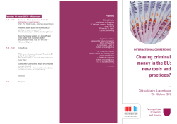 Chasing criminal money in the EU: new tools and practices?
