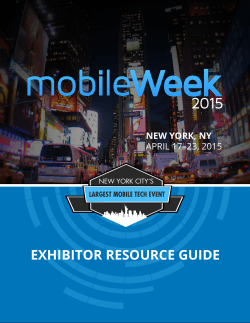 EXHIBITOR RESOURCE GUIDE