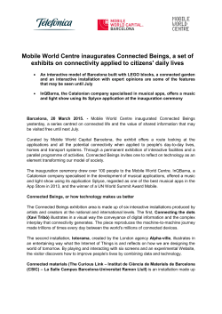 Press Release 20/03/2015 - Mobile World Capital Barcelona