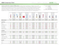 MDM Comparison Chart - MOBI Wireless Management